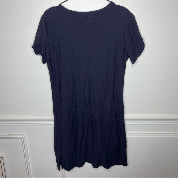 Standard James Perse Navy Blue Rolled Sleeve T-shirt Dress Womens 3 US M - Picture 4 of 8